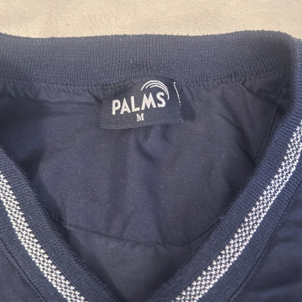 Palms V-neck pullover long sleeve fully lined Navy Blue Size M